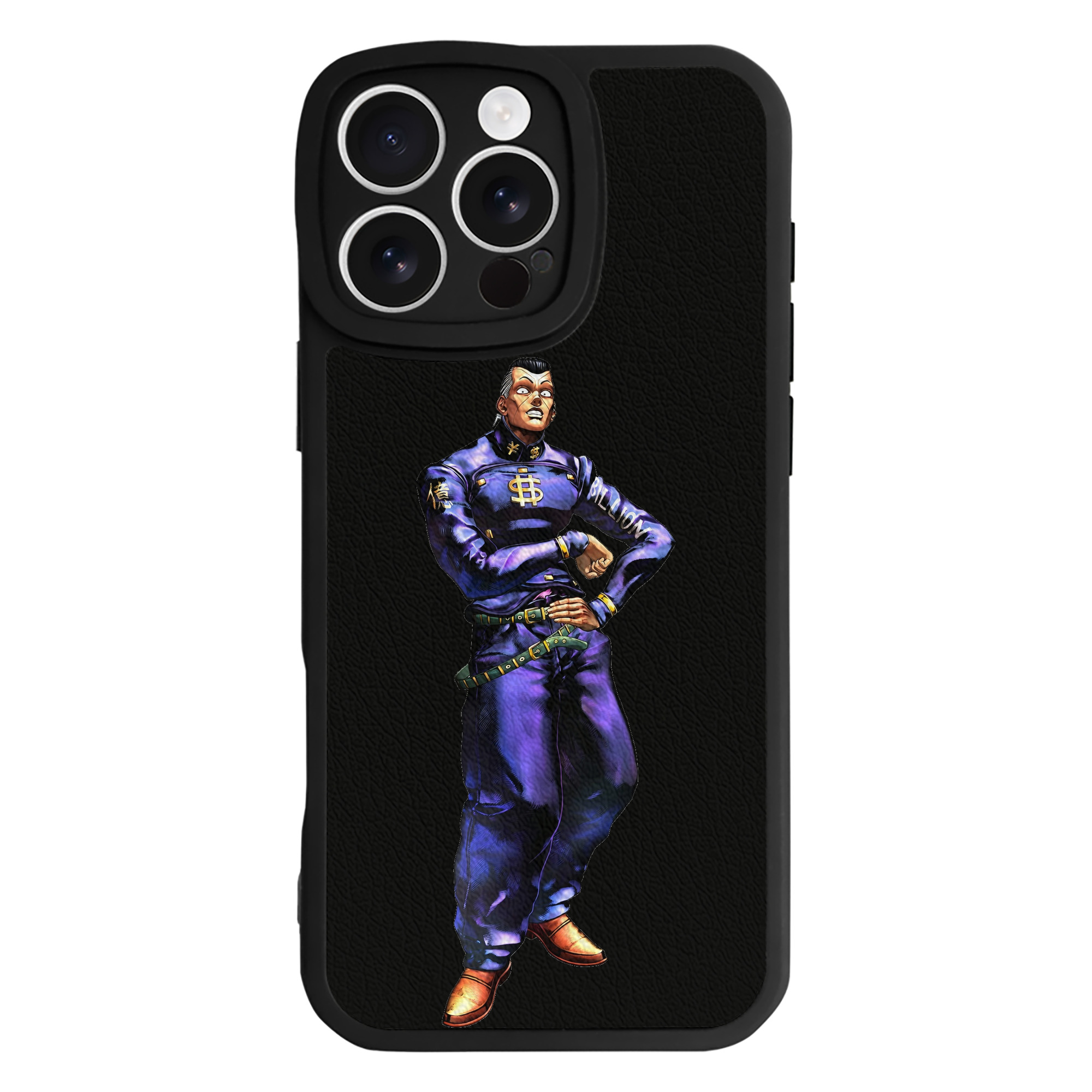 （画像用） ジョジョの奇妙な冒険 虹村億泰 にじむら おくやす JoJo's Bizarre Adventure Nijimura Okuyasu 【iPhone 16シリーズ対応】シリコンスマホケース（レザー調） 材質：シリコン